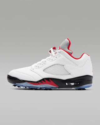 シューズ(男性用) NIKE Jordan V LOW GOLF U Amazon.com | Jordan Mens Air 5 Low Golf CU4523 100 Fire Red